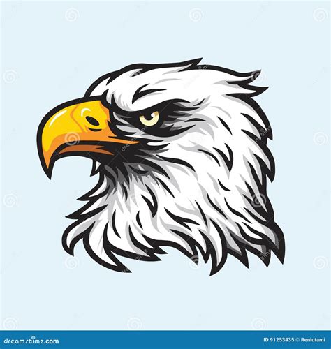 Eagle Head Mascot Vector Logo Stock Vector - Illustration of head ...