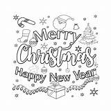 Premium Vector  Merry Christmas Coloring Page Line Art sketch template