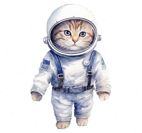 Premium Vector | A cat in a space suit