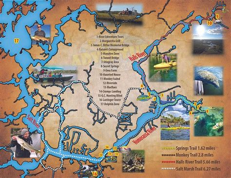 Homosassa River Map and Kayak Trails