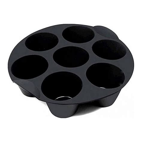 Silicone Muffin Pan Cupcake Cups,7 Cup Air Fryer Silicone Cupcake Mold for 3.5-5.8 L Air Fryer ...