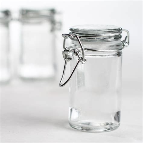 Hinged-Lid Glass Favor Jars - Gift Bags - Favor Bags - Party Supplies - Party & Special Occasions