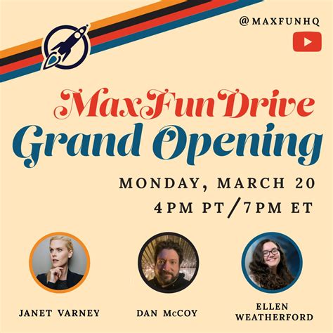 MaxFunDrive Grand Opening | Maximum Fun