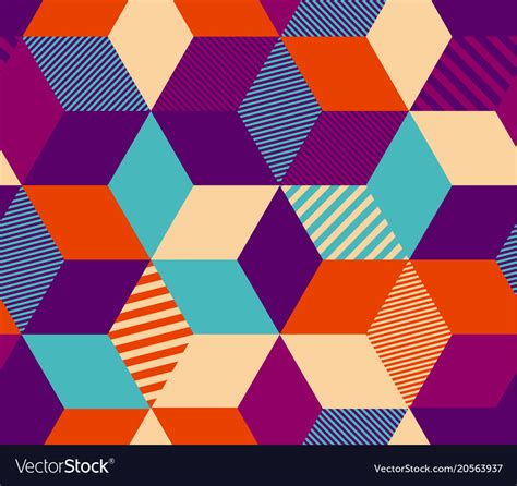 Geometry color hexagon seamless pattern Royalty Free Vector