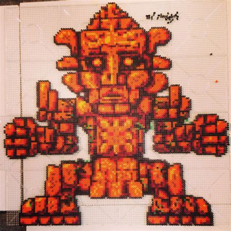 Perler - Terraria - The Golem Boss by TheBlackPerler on DeviantArt