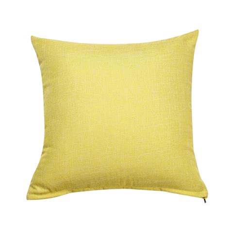 PiccoCasa Blank Cotton Linen Throw Pillow Cover 18"x18" Decor Cushion Cover, Yellow - Walmart.com