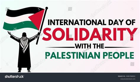 International Day Solidarity Palestinian People Palestine Stock Vector ...