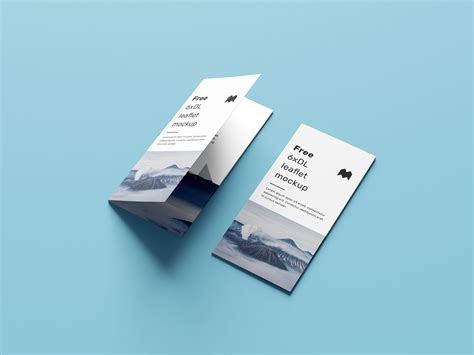 Free 6-Fold Brochure / Leaflet DL Mockup PSD Set - Good Mockups