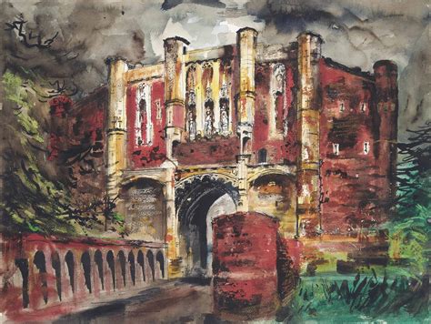 John Piper, Thornton Abbey Gateway, date? ink, watercolour, gouache on ...