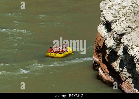 River rafting Shoshone River Red Rock Canyon Cody Wyoming USA Stock ...