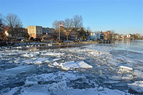 Ice Jam along the Bristol, PA, Waterfront. 18th January 2018. | Waterfront, Bristol, Watersheds