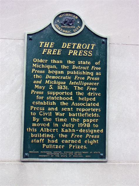 Detroit free press, Detroit history, State of michigan