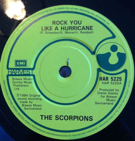 Scorpions - Rock You Like A Hurricane (1984, Solid Centre, Vinyl) | Discogs