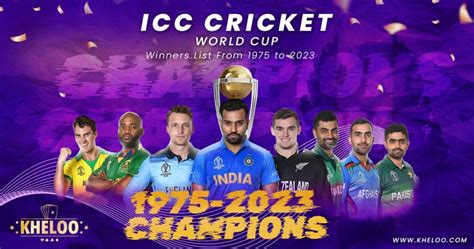 ICC All Format Cricket World Cup Winners List From 1975 to 2023 - Kheloo