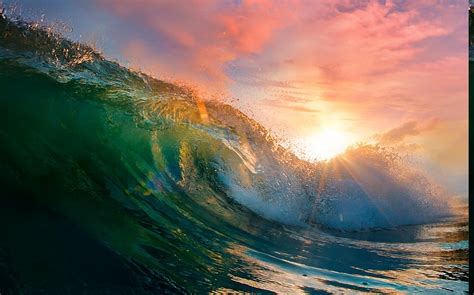 landscape, Nature, Waves, Sunset, Water, Huge, Clouds, Sun Rays, Summer, Colorful, Sea ...
