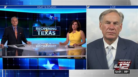 WATCH: KSAT 12 anchors interview Governor Greg Abbott about reopening Texas