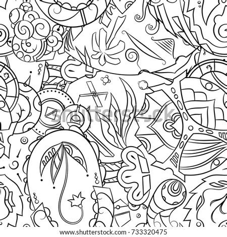 Seamless Pattern Graffiti Doodles Street Art Stock Vector 417781021 - Shutterstock