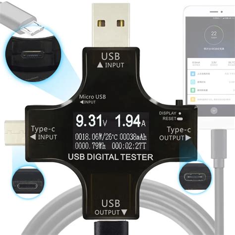 12 In 1 USB Tester DC Digital Voltmeter Current Voltage Type C PD Meter ...