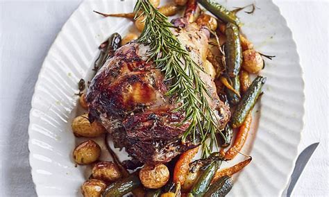 Slow-roasted lamb with garlic, herbs, lemon, mustard and honey | Daily Mail Online