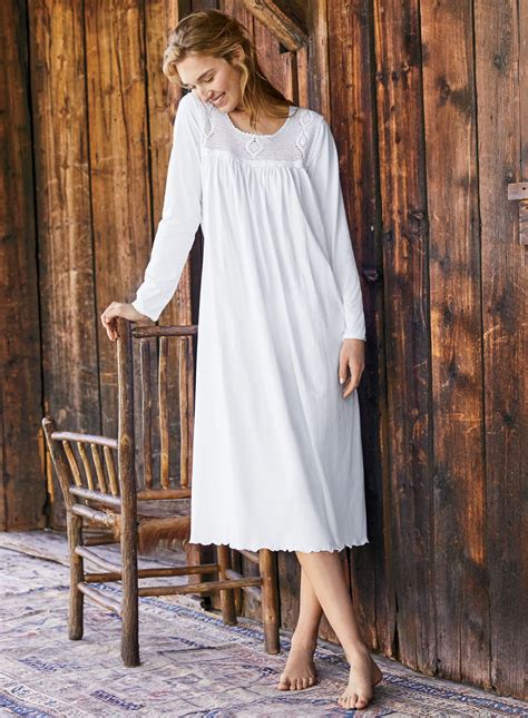 Hazel Pima Cotton Nightgown | Night gown, Cotton nightgown, White nightgown