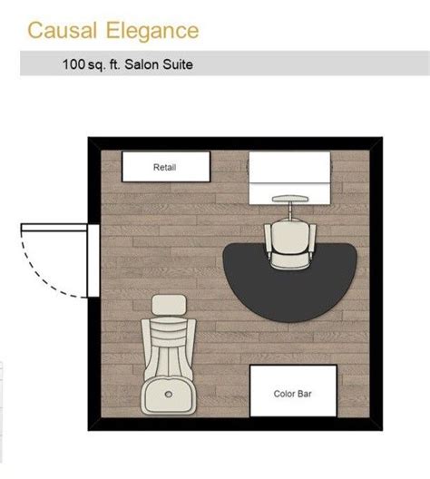 100 sq. ft. Home Salon Suite Layout