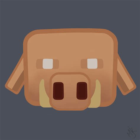 I drew a piglin's head : r/Minecraft