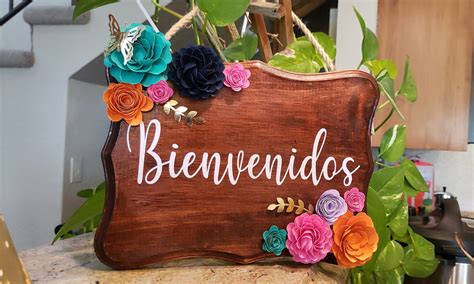 Bienvenidos Wood Sign/ Welcome Sign/ Home Decor | Etsy