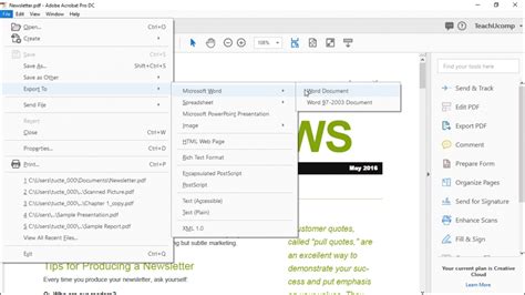 Export a PDF to Word in Acrobat- Instructions - TeachUcomp, Inc.