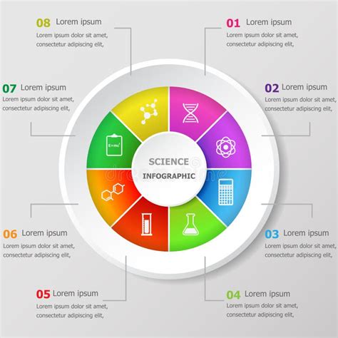 Infographic Design Template with Science Icons Stock Vector ...