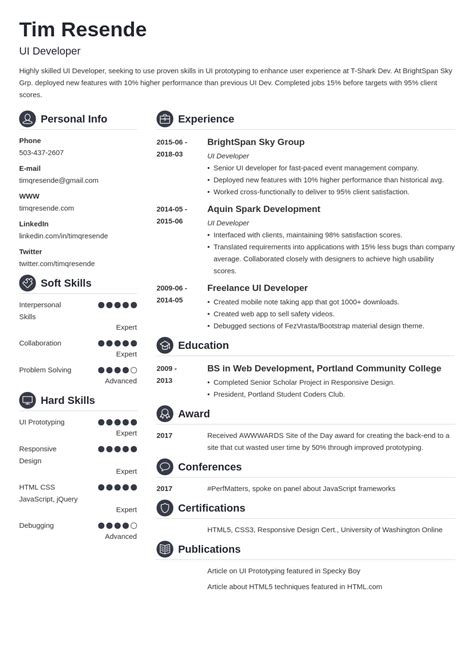 4+ UI/UX Resume Samples (Guide with Templates & Skills)