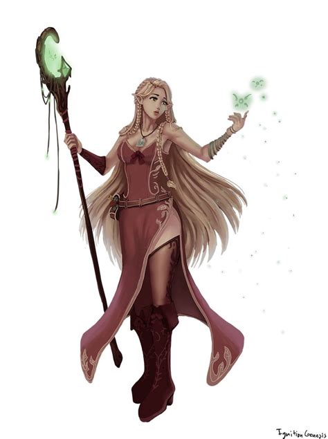 Wood Elf Druid DnD by IgnitionGenesis on DeviantArt in 2022 | Elf druid ...