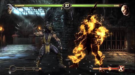 Mortal Kombat: Komplete Edition (PS3) Scorpion vs Goro Gameplay [720p HD] - YouTube