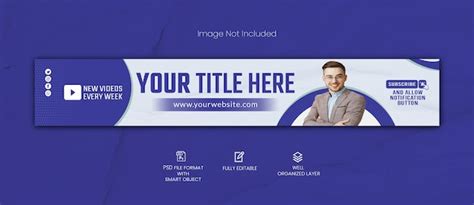 Premium PSD | Linkedin header social media banner template with youtube channel cover design ...