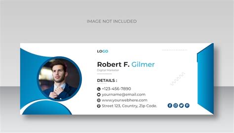 Premium Vector | Corporate modern professional email signature html email signature template design