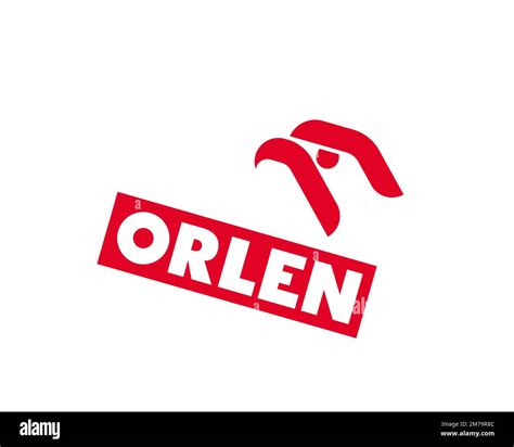 PKN Orlen, rotated logo, white background B Stock Photo - Alamy