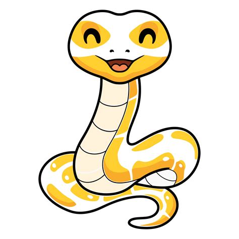 Cute albino ball python snake cartoon 21429062 Vector Art at Vecteezy