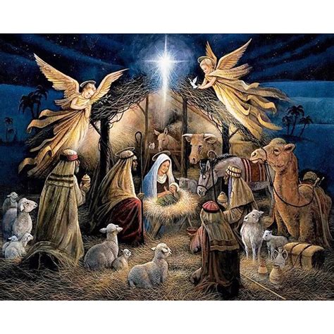 Christmas day Jesus is born picture 3D diy diamond painting cross stitch diamond embroidery ...