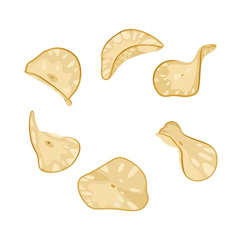 Vector illustration, cassava chips, snacks isolated on white background. 10906041 Vector Art at ...