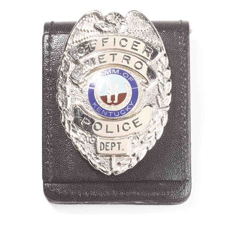 LawPro Magnetic Pocket and Belt Leather Badge Holder