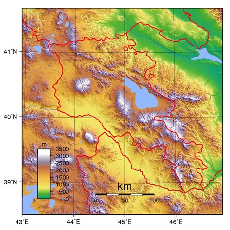 Large physical map of Armenia | Armenia | Asia | Mapsland | Maps of the ...