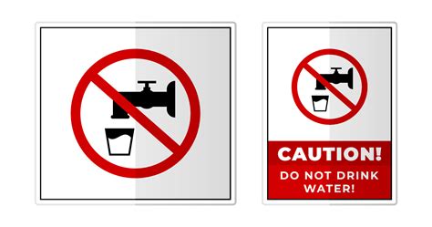 Do not Drink Water Sign Label Symbol Icon Vector Illustration 21370106 ...