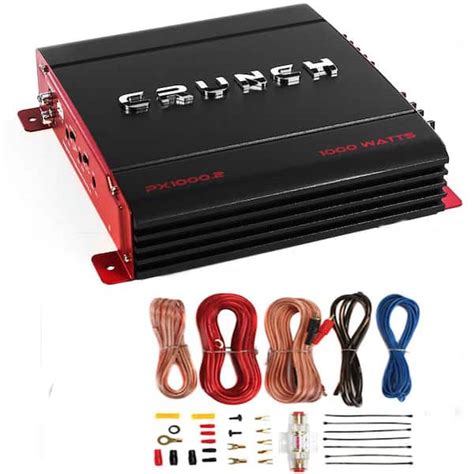 Crunch 4 Channel 1000-Watt Amp Car Stereo Amplifier plus Wiring Kit PX ...