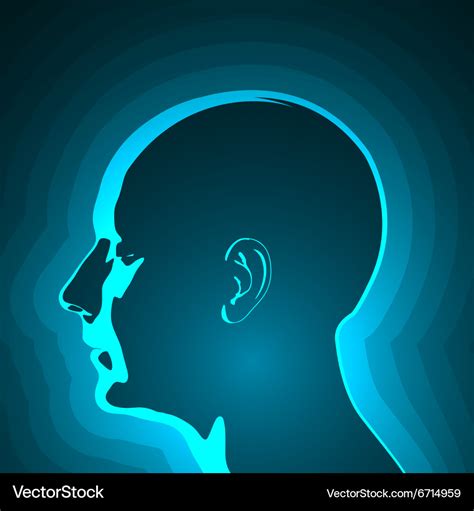 Abstract profile of human head Royalty Free Vector Image