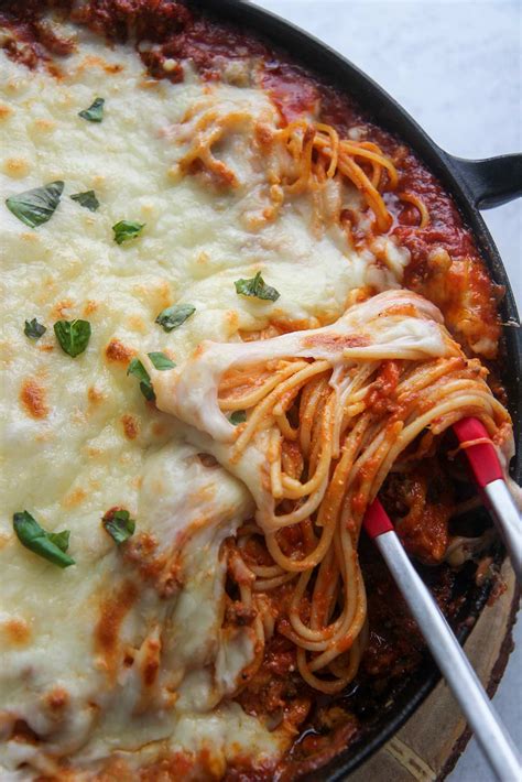 Baked Spaghetti (Super Creamy and Cheesy) - Cooked by Julie