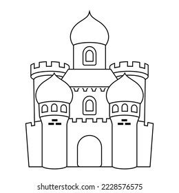 Vector Line Drawing Form Palace Logo Stock Vector (Royalty Free ...