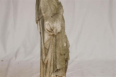 Carved Stone Jesus Garden Statue For Sale at 1stDibs | garden statue of jesus, jesus garden statues