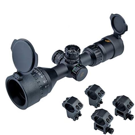 Eagle Eye Rifle Scope 3-9x42 AOEG R/G Turrets with Lock and Reset Compact Tactical Scope Etched ...