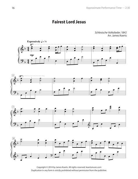 Fairest Lord Jesus – Koerts Music