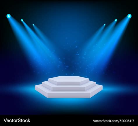 Spot lighting podium theatre studio awards Vector Image