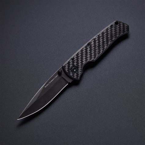 Carbon Fiber Pocket Knife // Steel Blade - Simply Carbon Fiber - Touch of Modern